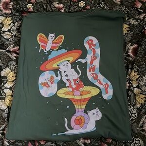 Green long sleeves ripndip shirt in XL